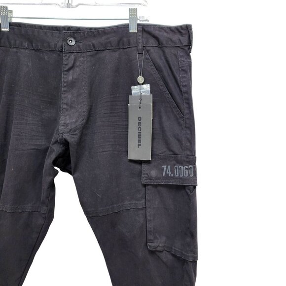 Decibel Mens Black Cargo Utility Pants Size 40X32 - Picture 9 of 14